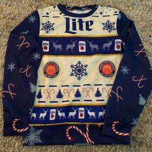 Miller light dri-fit Christmas sweater